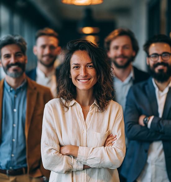 Group of people smiling
